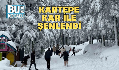 KARTEPE KAR İLE ŞENLENDİ