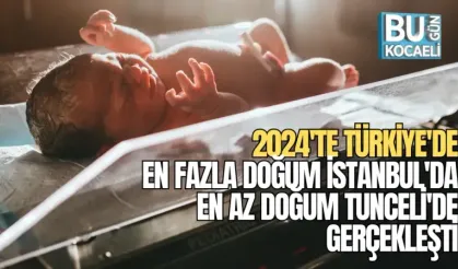 2024'TE TÜRKİYE'DE EN FAZLA DOĞUM İSTANBUL'DA, EN AZ DOĞUM TUNCELİ'DE GERÇEKLEŞTİ