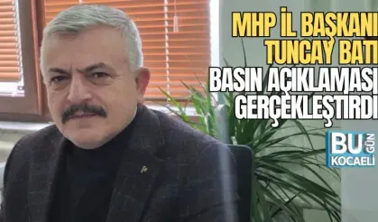 MHP İL BAŞKANI TUNCAY BATI BASIN AÇIKLAMASI GERÇEKLEŞTİRDİ