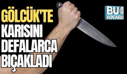 GÖLCÜK'TE KARISINI DEFALARCA BIÇAKLADI