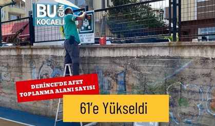 Derince’de Afet Toplanma Alanı Sayısı 61’e Yükseldi