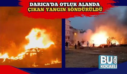Darıca’da Otluk Alanda Çıkan Yangın Söndürüldü