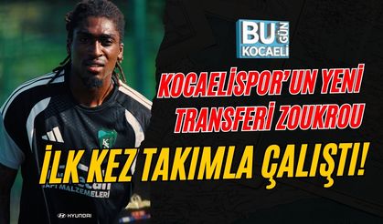 KOCAELİSPOR’UN YENİ TRANSFERİ ZOUKROU İLK KEZ TAKIMLA ÇALIŞTI!