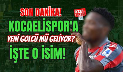 SON DAKİKA! KOCAELİSPOR'A YENİ GOLCÜ MÜ GELİYOR? İŞTE O İSİM!