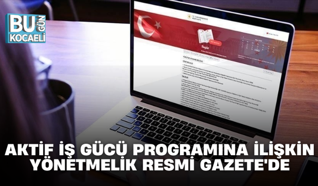 AKTİF İŞ GÜCÜ PROGRAMINA İLİŞKİN YÖNETMELİK RESMİ GAZETE'DE