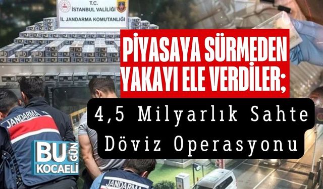 Piyasaya Sürmeden Yakayı Ele Verdiler; 4,5 Milyarlık Sahte Döviz Operasyonu