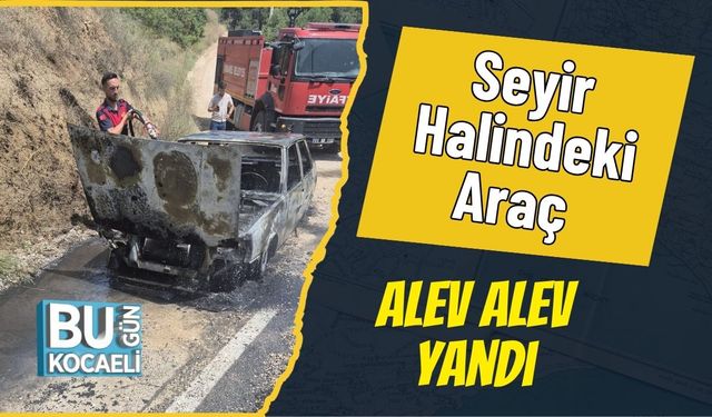 Seyir Halindeki Araç Alev Alev Yandı