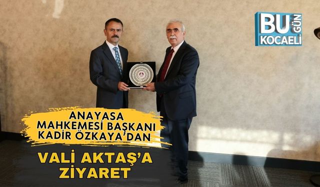 Anayasa Mahkemesi Başkanı Kadir Özkaya’dan Vali Aktaş’a Ziyaret