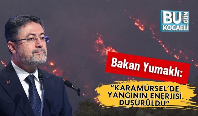Bakan Yumaklı: “Karamürsel’de Yangının Enerjisi Düşürüldü”