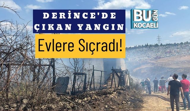 Derince'de Çıkan Yangın Evlere Sıçradı!