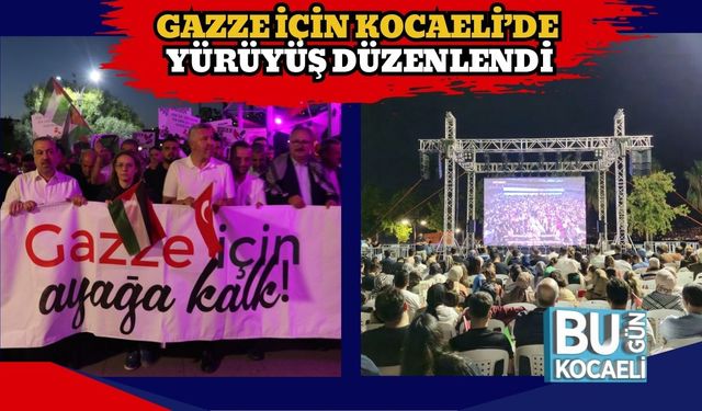 Gazze İçin Kocaeli’de Yürüyüş Düzenlendi