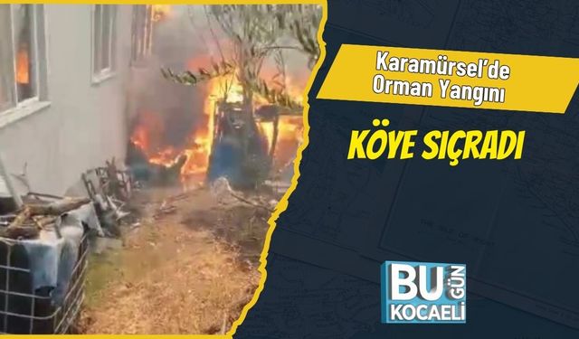 Karamürsel’de Orman Yangını Köye Sıçradı