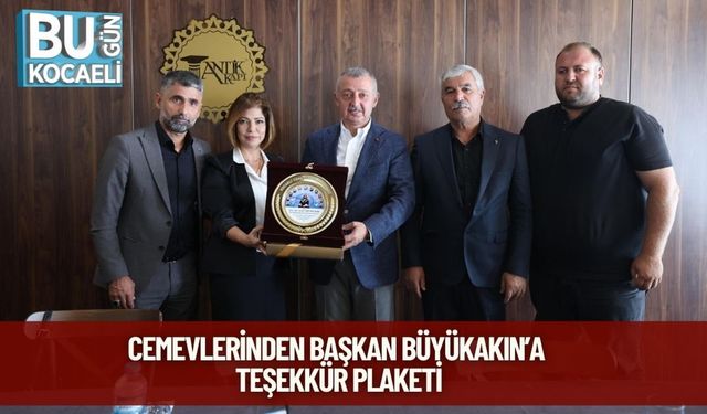 Cemevlerinden Başkan Büyükakın’a Teşekkür Plaketi