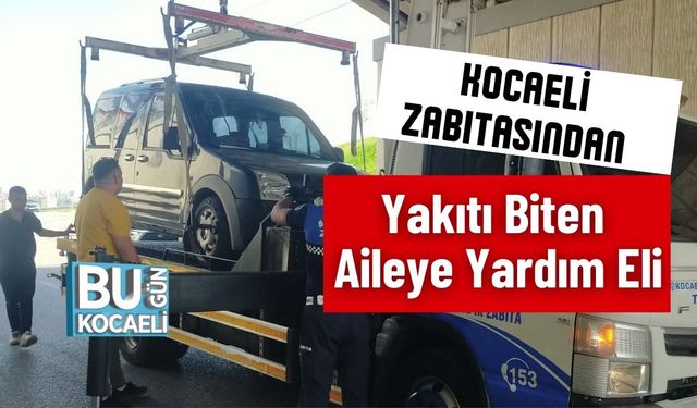 Kocaeli Zabıtasından Yakıtı Biten Aileye Yardım Eli