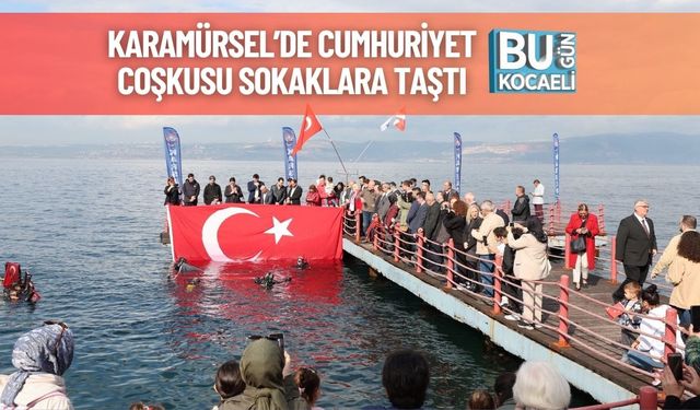 Karamürsel’de Cumhuriyet Coşkusu Sokaklara Taştı