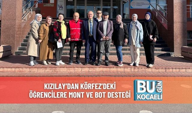 Kızılay’dan Körfez’deki Öğrencilere Mont ve Bot Desteği