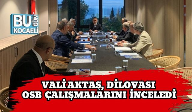 Vali Aktaş, Dilovası OSB Çalışmalarını İnceledi