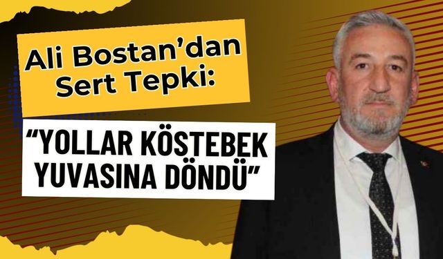 Ali Bostan’dan Sert Tepki: “Yollar Köstebek Yuvasına Döndü”