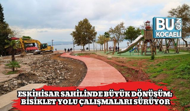 Eskihisar Sahilinde Büyük Dönüşüm: Bisiklet Yolu Çalışmaları Sürüyor