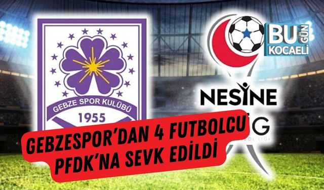 Gebzespor’dan 4 Futbolcu PFDK’na Sevk Edildi