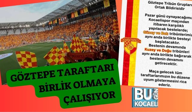 Göztepe Taraftarı Birlik Olmaya Çalışıyor