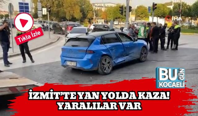 İzmit’te Yan Yolda Kaza! Yaralılar Var