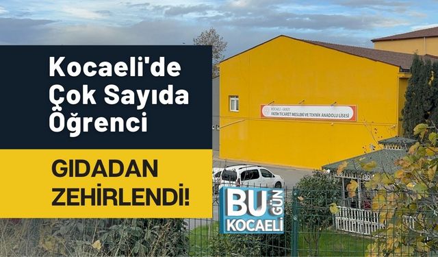 Kocaeli'de Çok Sayıda Öğrenci Gıdadan Zehirlendi!