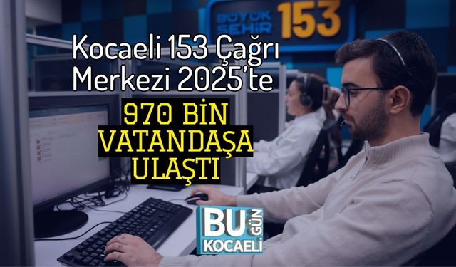Kocaeli 153 Çağrı Merkezi 2025’te 970 Bin Vatandaşa Ulaştı
