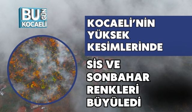 Kocaeli’nin Yüksek Kesimlerinde Sis ve Sonbahar Renkleri Büyüledi