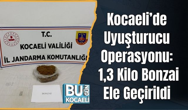 Kocaeli’de Uyuşturucu Operasyonu: 1,3 Kilo Bonzai Ele Geçirildi