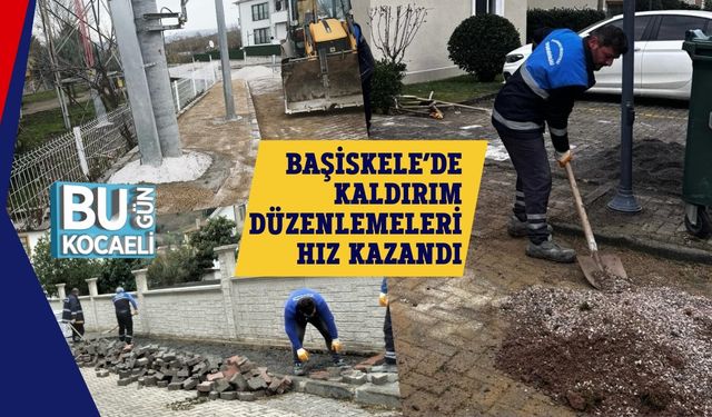 Kocaeli Başiskele’de Kaldırım Düzenlemeleri Hız Kazandı
