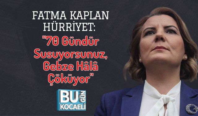 Fatma Kaplan Hürriyet: "70 Gündür Susuyorsunuz, Gebze Hâlâ Çöküyor"