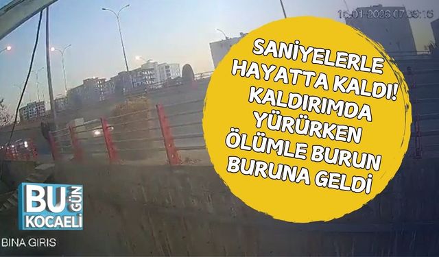 Saniyelerle Hayatta Kaldı! Kaldırımda Yürürken Ölümle Burun Buruna Geldi