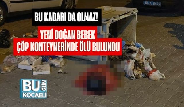Bu Kadarı Da Olmaz! Yeni Doğan Bebek Çöp Konteynerinde Ölü Bulundu