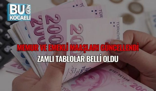 Memur ve Emekli Maaşları Güncellendi: Zamlı Tablolar Belli Oldu
