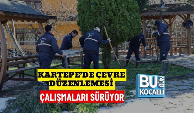 KARTEPE’DE ÇEVRE DÜZENLEMESİ ÇALIŞMALARI SÜRÜYOR