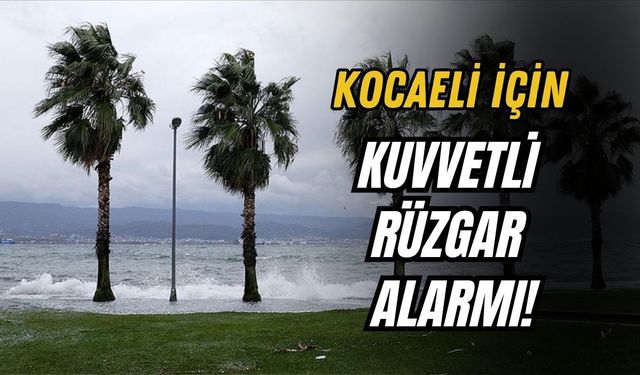 KOCAELİ İÇİN KUVVETLİ RÜZGAR ALARMI!