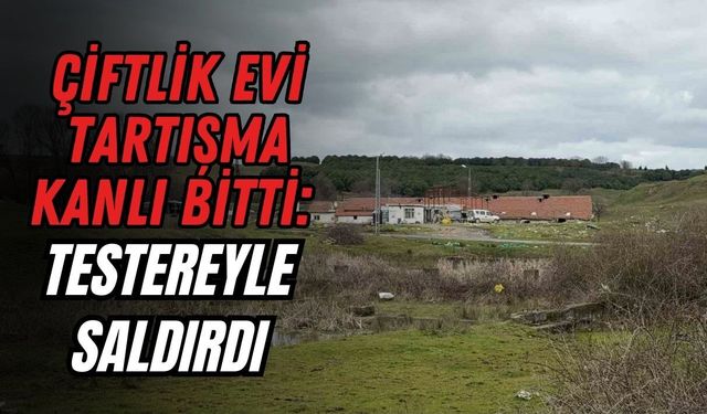 ÇİFTLİK EVİ TARTIŞMA KANLI BİTTİ: TESTEREYLE SALDIRDI