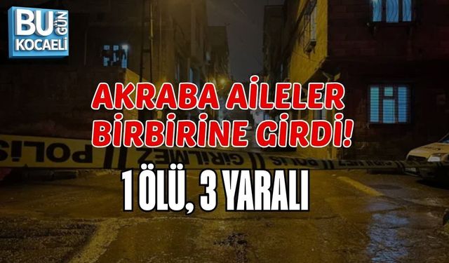 AKRABA AİLELER BİRBİRİNE GİRDİ: 1 ÖLÜ, 3 YARALI