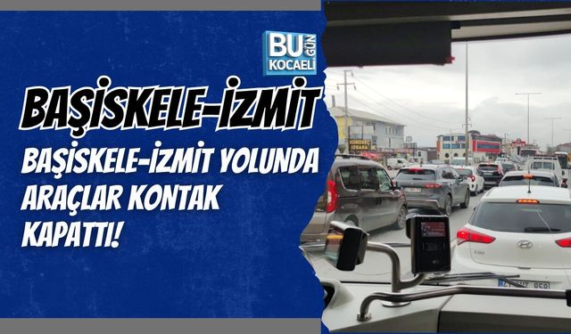 BAŞİSKELE-İZMİT YOLUNDA ARAÇLAR KONTAK KAPATTI! KAMYONET DEVRİLDİ, TRAFİK DURDU