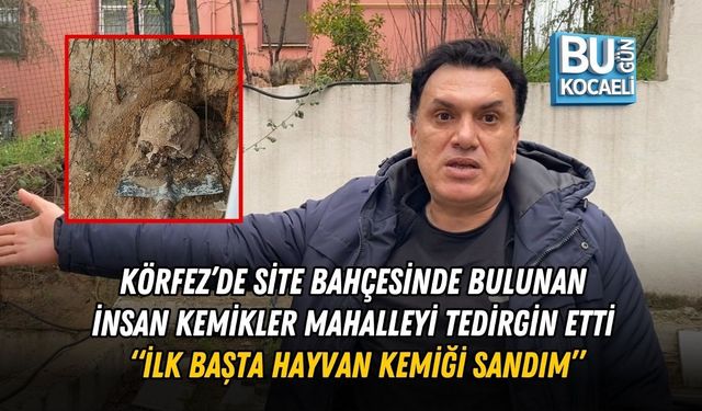 KÖRFEZ’DE SİTE BAHÇESİNDE BULUNAN İNSAN KEMİKLER MAHALLEYİ TEDİRGİN ETTİ “İLK BAŞTA HAYVAN KEMİĞİ SANDIM”