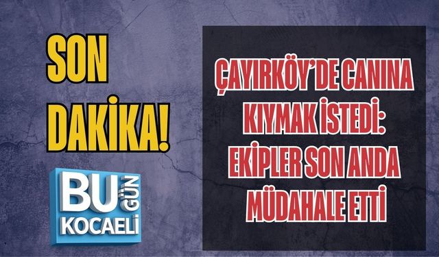 SON DAKİKA! ÇAYIRKÖY’DE CANINA KIYMAK İSTEDİ: EKİPLER SON ANDA MÜDAHALE ETTİ