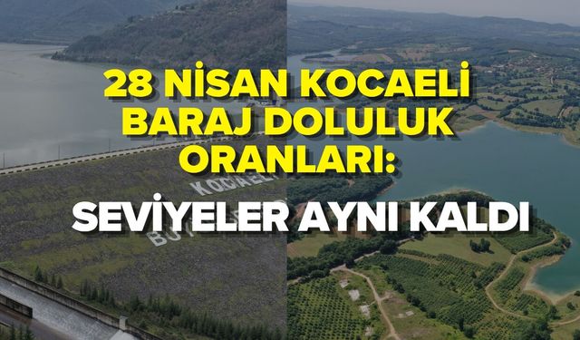 28 NİSAN KOCAELİ BARAJ DOLULUK ORANLARI: SEVİYELER AYNI KALDI