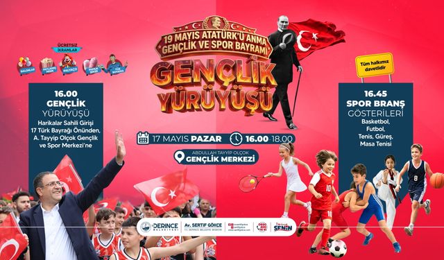 DERİNCE’DE 19 MAYIS COŞKUSU BAŞLIYOR! GENÇLİK ŞÖLENİNE ÜNLÜ İSİMLER GELİYOR