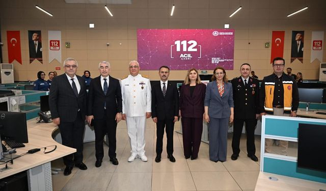 VALİ AKTAŞ’TAN 112 ACİL ÇAĞRI MERKEZİNE BAYRAM ZİYARETİ