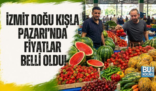 İZMİT DOĞU KIŞLA PAZARI’NDA FİYATLAR BELLİ OLDU