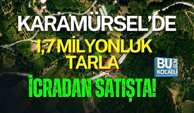 KARAMÜRSEL’DE 1,7 MİLYONLUK TARLA İCRADAN SATIŞTA!