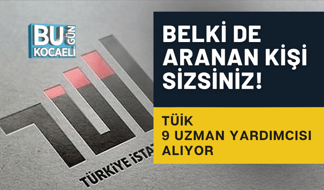 BELKİ DE ARANAN KİŞİ SİZSİNİZ! TÜİK 9 UZMAN YARDIMCISI ALIYOR