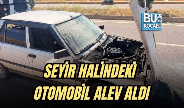 SEYİR HALİNDEKİ OTOMOBİL ALEV ALDI