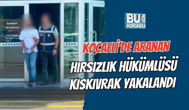 KOCAELİ'DE ARANAN HIRSIZLIK HÜKÜMLÜSÜ KISKIVRAK YAKALANDI